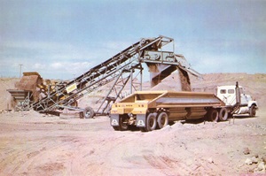 Truck Being Loaded by Conveyor